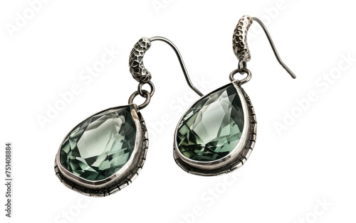 Earrings of Tourmaline Essence isolated on transparent Background