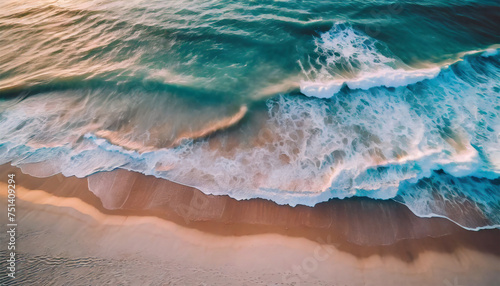 Sun-Kissed Paradise: A Drone's View of a Serene Beach