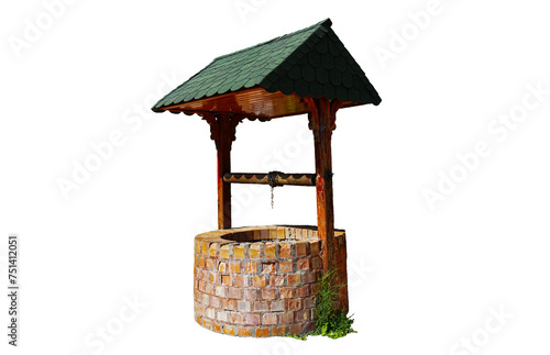 there is a wooden water well