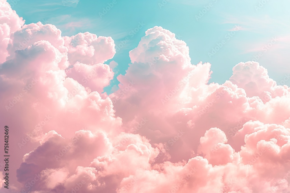 Pink clouds in a blue sky Pink clouds in a blue sky