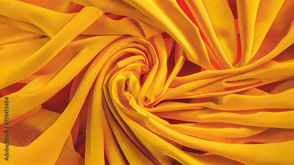 Obraz premium yellow Wrapped fabric, generative ai