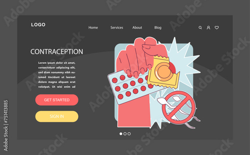 Contraception methods. Birth control and pregnancy prevention. Sexual health