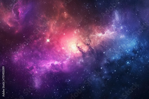 Radiant astronomy scene with colorful touch