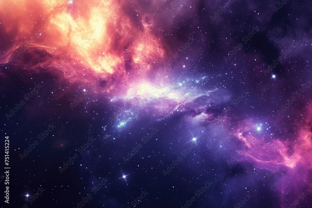 Vibrant galactic phenomenon in vibrant form