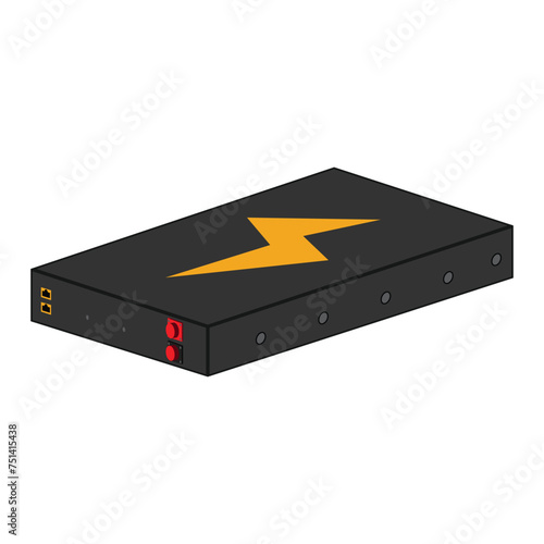 2U Battery 3D Icon Illustration photo