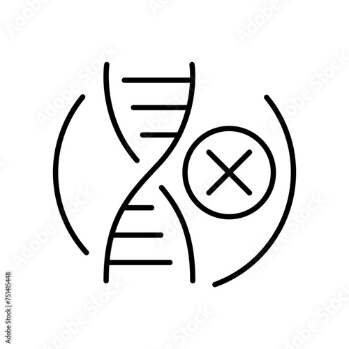 gmo free outline icon thin vector design good for website or mobile app