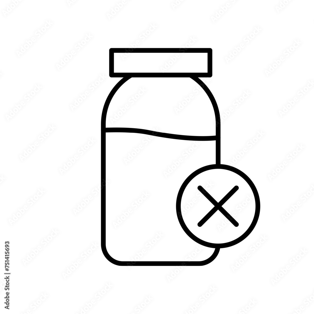 lactose free outline icon thin vector design good for website or mobile app lactose free outline icon thin vector design good for website or mobile app