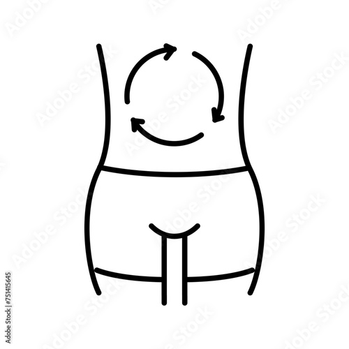 metabolism outline icon thin vector design good for website or mobile app