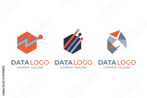 Free Download  Flat design Professional data logo template - GFXLoad