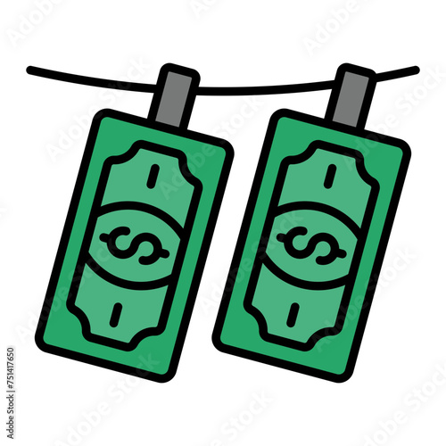   Money Laundering line filled icon
