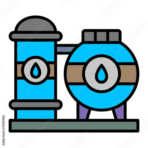   Distillation line filled icon