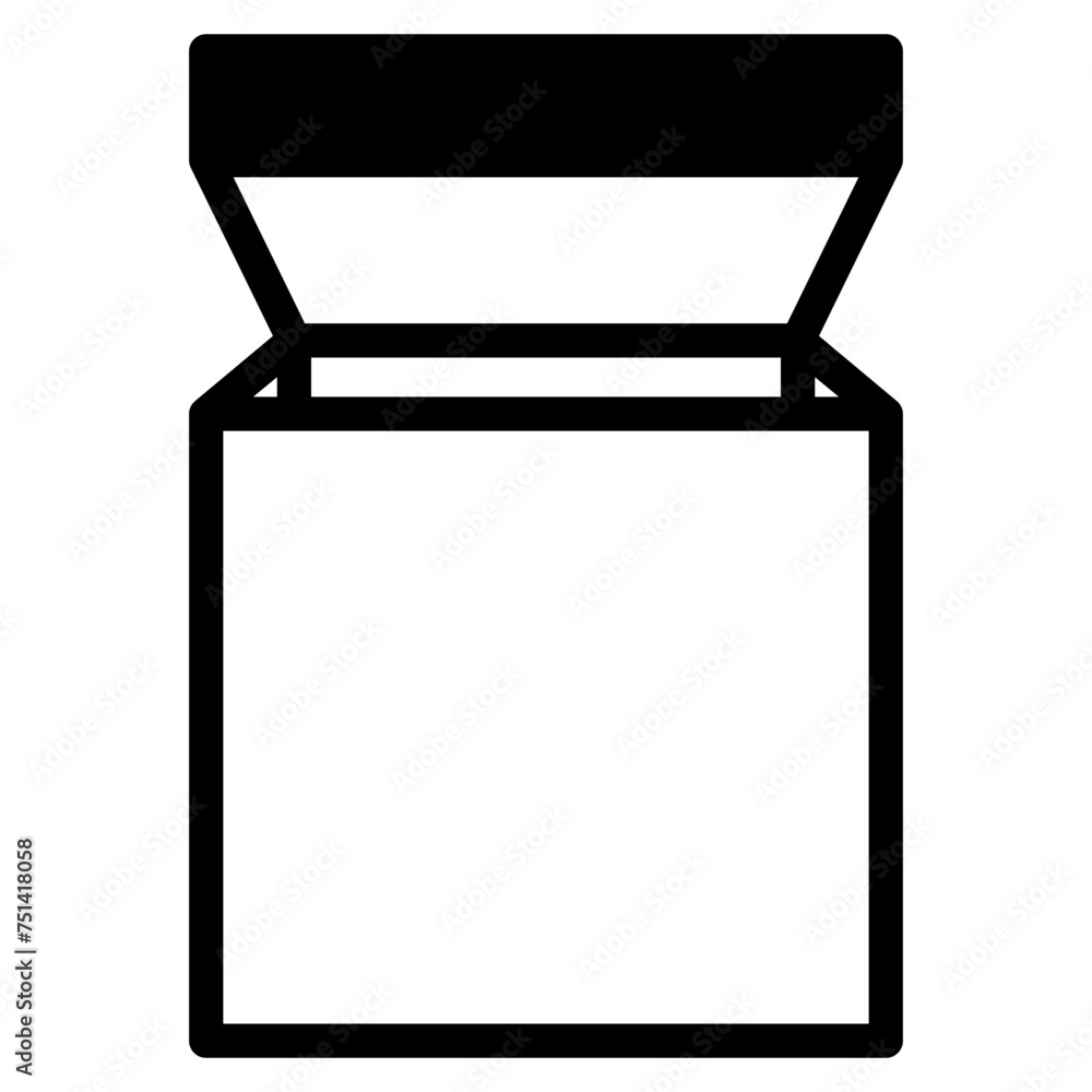 Box icon. Empty open shipping box or unboxing. Carton boxes icon. Stock vector. Vector illustration. Box icon. Empty open shipping box or unboxing. Carton boxes icon. Stock vector. Vector illustration.