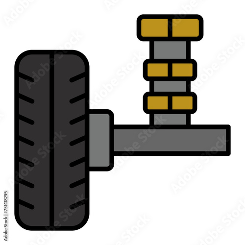   Damper line filled icon