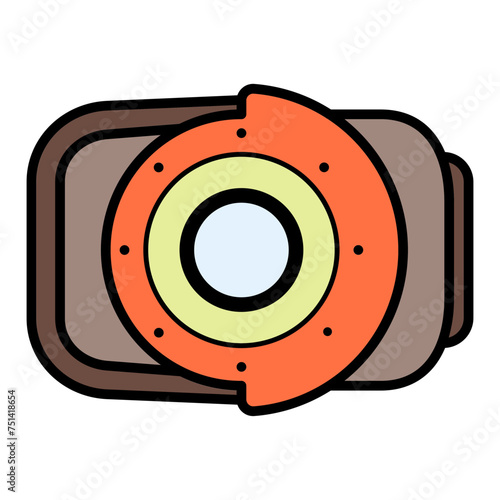   Underwater Camera line filled icon