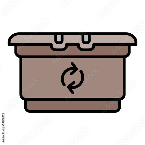   Packaging reduction line filled icon