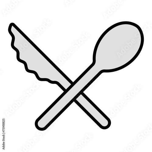   Compostable utensils line filled icon