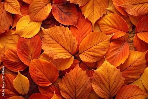 Autumn maple leaves background, close up. Fall season concept. © Ajay