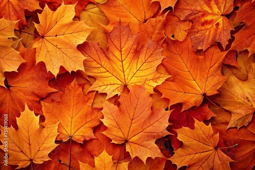 Autumn maple leaves background, close up. Fall season concept.