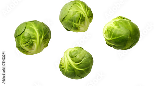 Brussels Sprouts Collection: Culinary Delights in 3D Renderings, Perfect for Healthy Recipes, Isolated on Transparent Backgrounds