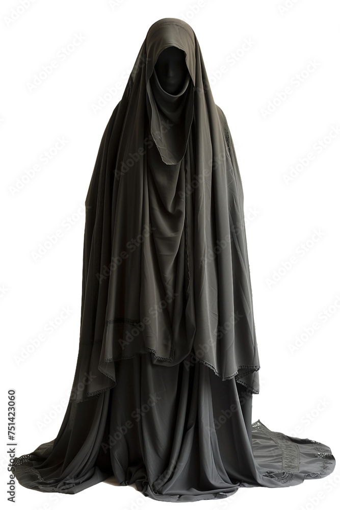 a mannequin wearing Abaya, PNG transparent object a mannequin wearing Abaya, PNG transparent object