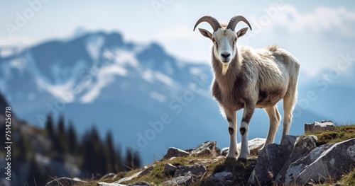 Witnessing the Vigor of a Mountain Goat on the Rugged Stones of the Tatras