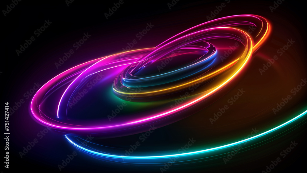 Neon Nightfall: The Simplistic Light Streams Neon Nightfall: The Simplistic Light Streams