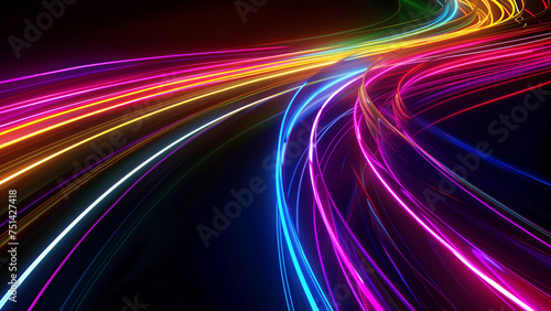 Motion in the Shadows: The Blurred Neon Streams