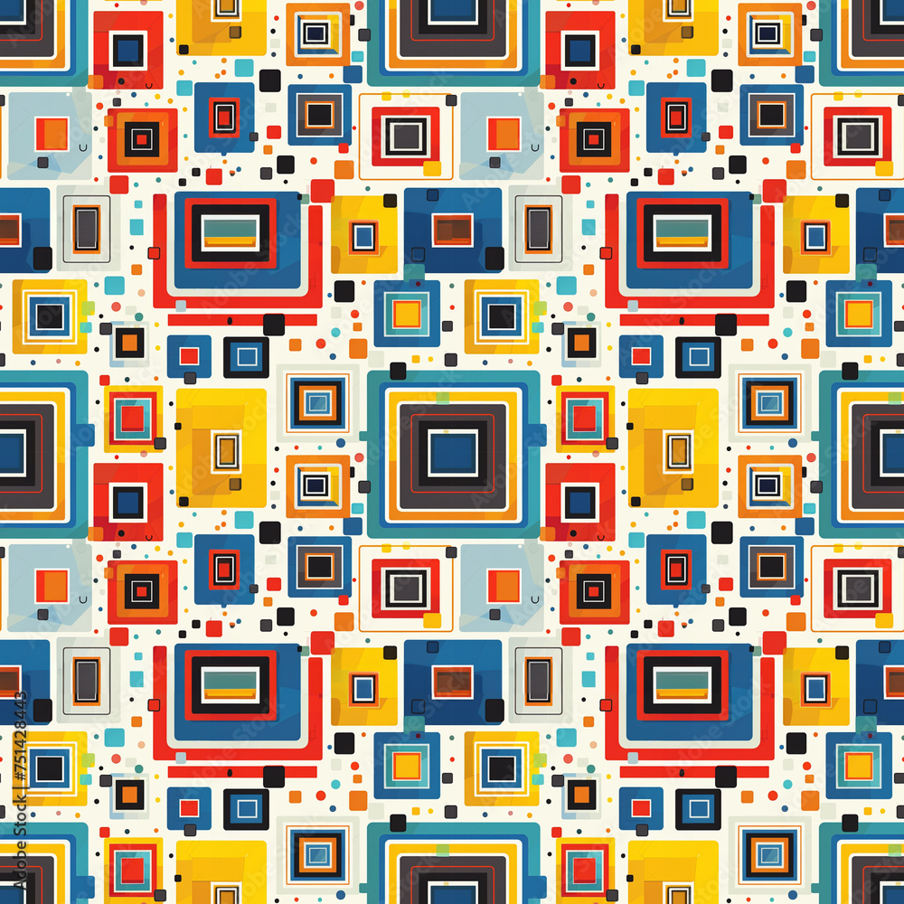 Seamless flat vector rectangular geometric pattern Seamless flat vector rectangular geometric pattern