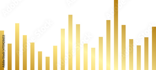 Gold Gradient Bar Soundwave