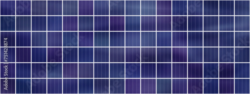 Seamless pattern with cellular texture of polycrystalline solar panels. Battery as part of a power plant for autonomous or backup energy supply. Vector bg with gradient mesh