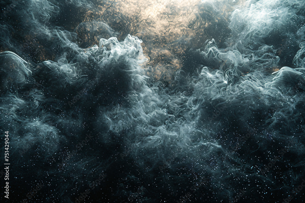 Fototapeta premium Abstract cosmic nebula background. Digital art with dark and light hues for creative design and print.