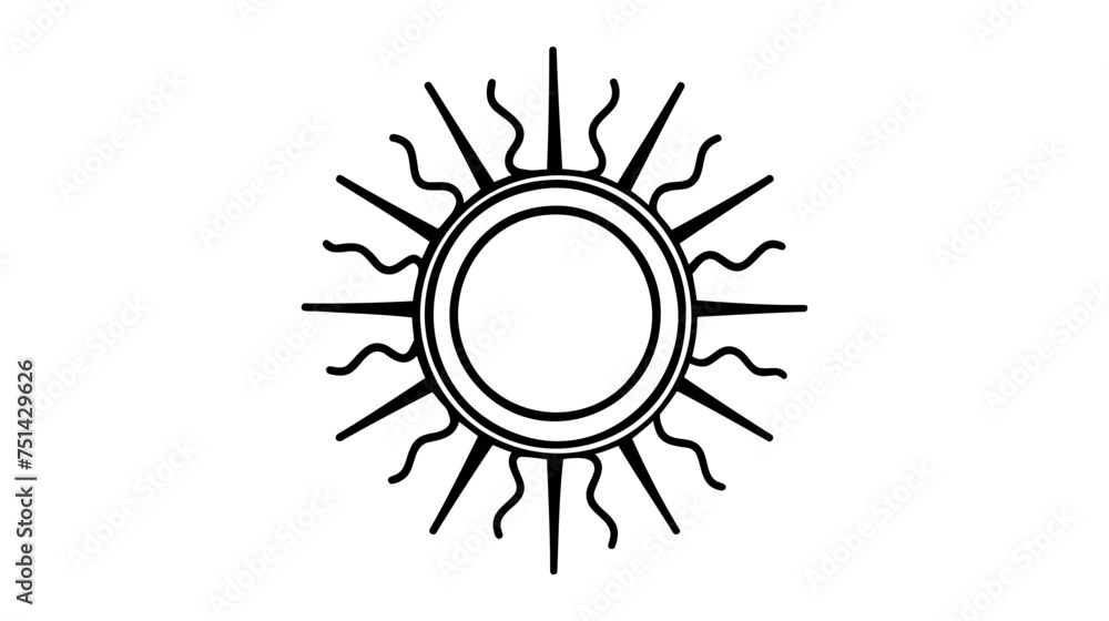 sun Icon, vector Illustration on white background sun Icon, vector Illustration on white background