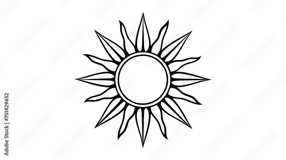 sun Icon, vector Illustration on white background sun Icon, vector Illustration on white background