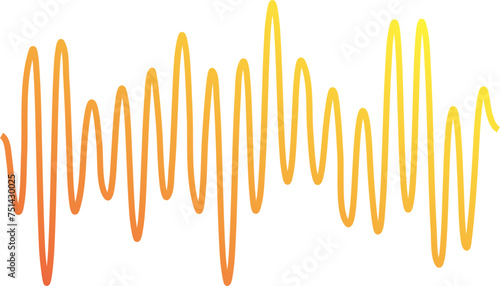 Orange Gradient Soundwave