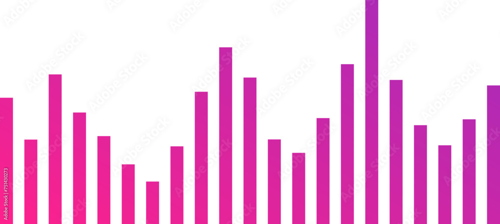 Obraz premium Pink and Purple Gradient Bar Soundwaves