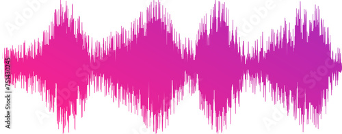 Wallpaper Mural Pink and Purple Gradient Soundwave Torontodigital.ca