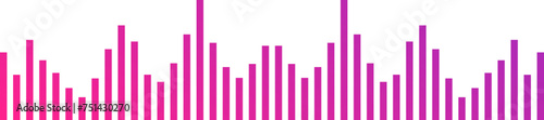Pink and Purple Gradient Bar Soundwaves