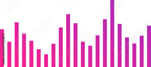 Pink and Purple Gradient Bar Soundwaves