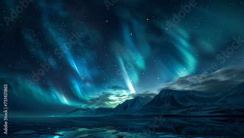 Cosmic Dance: The Aurora Borealis in the Night Sky