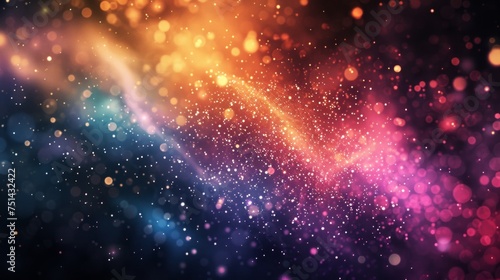 Celestial dreams  Grainy design background creating galactic vibes  adorned with stardust-like particles  setting the stage for celestial and dreamlike design applications