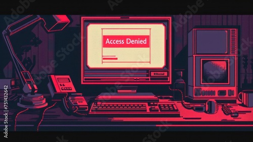 Computer Screen Showing Access Denied
