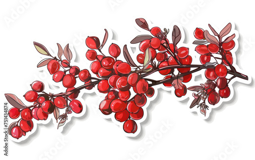 Thorny Emblem: A New Look at Barberry isolated on transparent Background