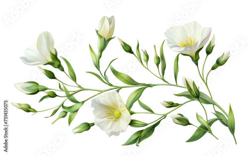 Sticker of Lisianthus Branch isolated on transparent Background