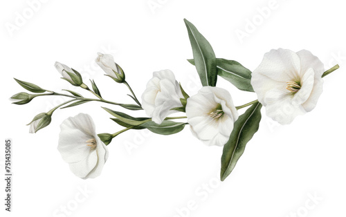 Sticker of Lisianthus Branch isolated on transparent Background