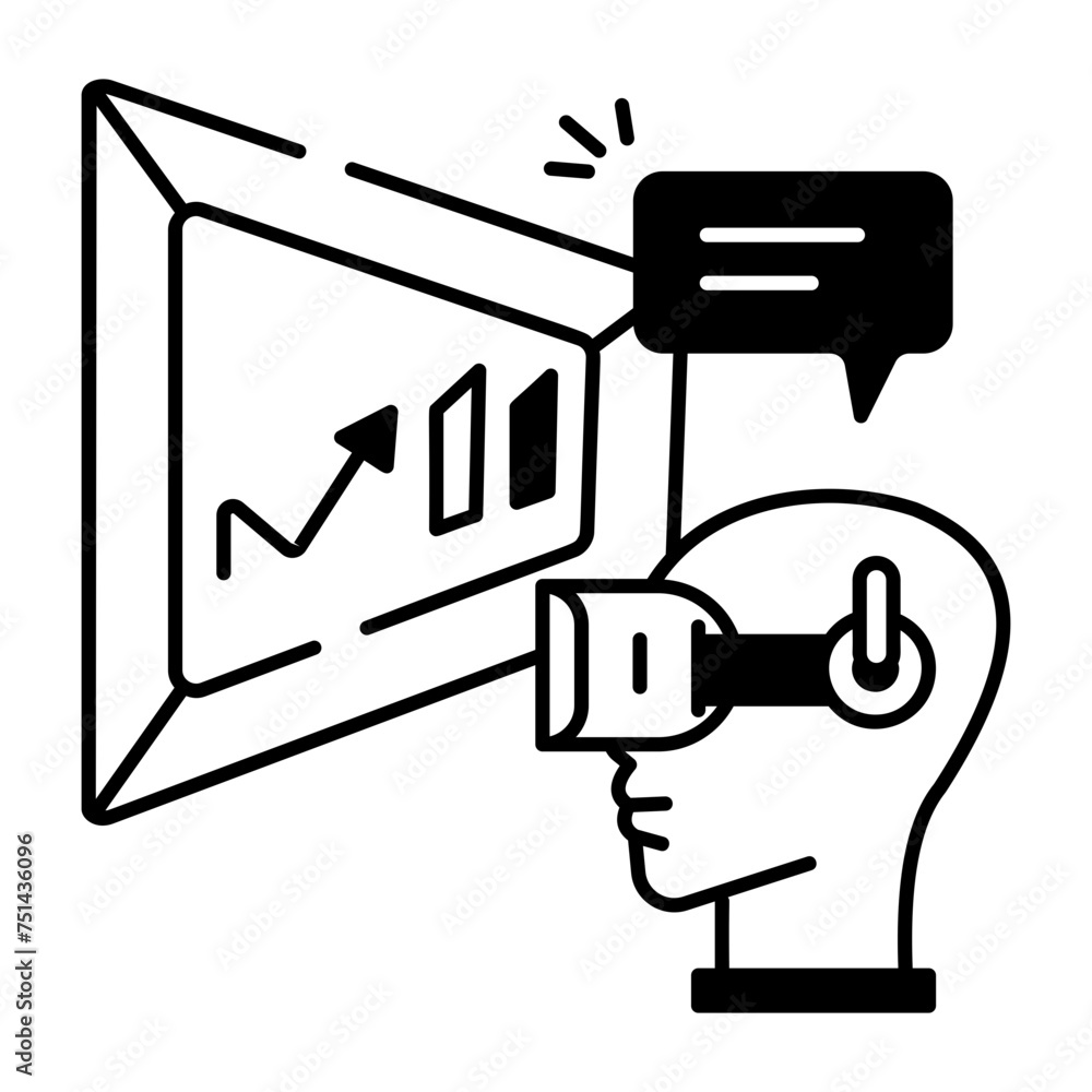 Future Technology Linear Icon Future Technology Linear Icon