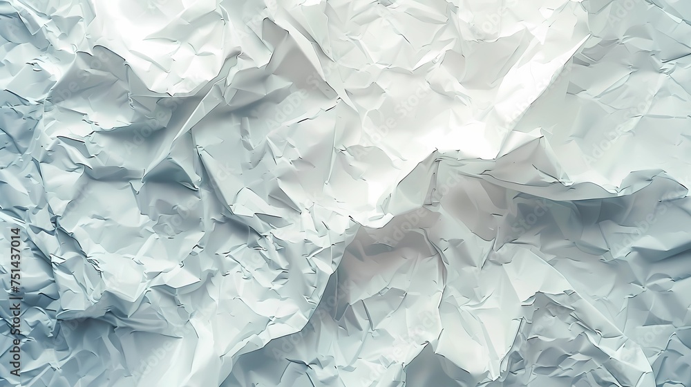White crumpled paper background and textture, generative AI illustrations. White crumpled paper background and textture, generative AI illustrations.
