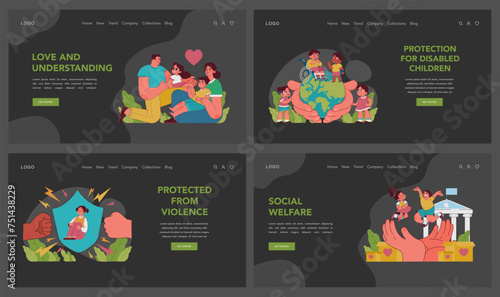 Child rights set. Vector illustration