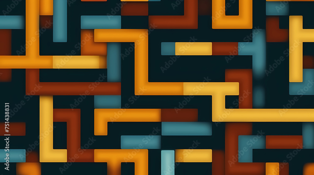 Seamless geometric maze pattern Seamless geometric maze pattern