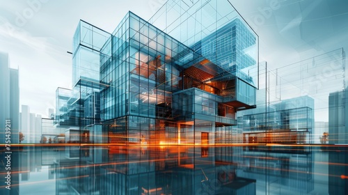 a building with Parametrisch ontwerpen, building information management  © Sem
