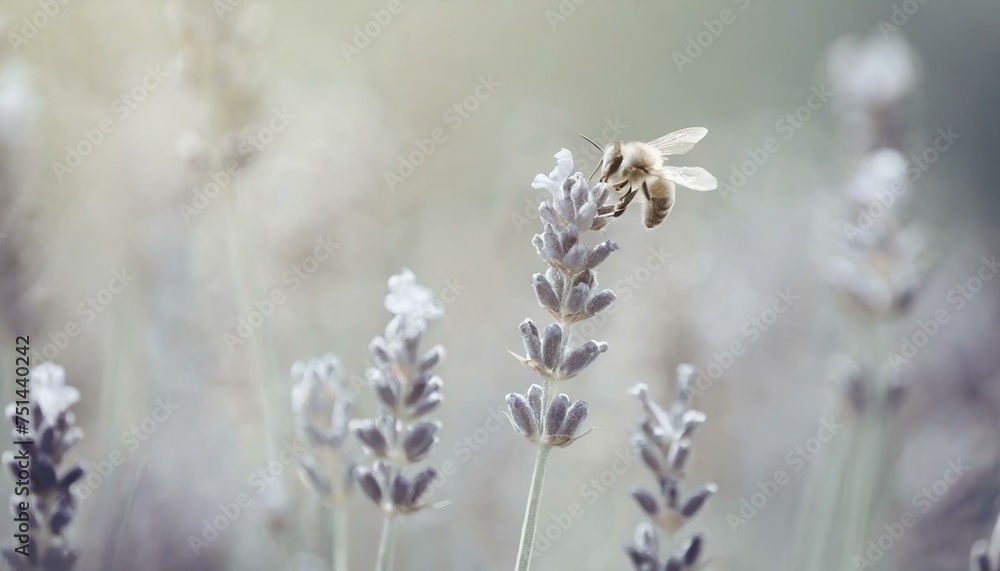 bee on lavender field